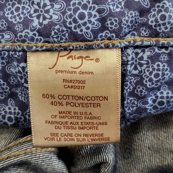 Paige Premium Denim Hidden Hills Women's Blue Jeans. Size 30 - Picture 8 of 11